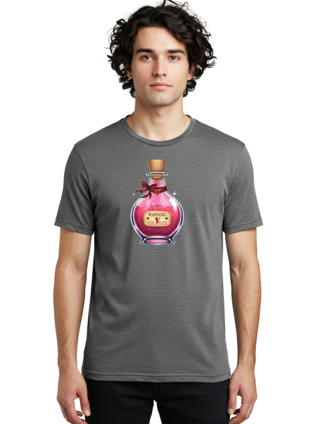 Warning-Love-Potion Men'S Graphic Tee, 100% Cotton, Comfortable Casual Summer Wear, Machine Washable, Vintage Camera, Old Camera, Antique Camera, Black Camera, Classic Photography, Photography Equipment, Nostalgic Device, Film Camera, Bag093
