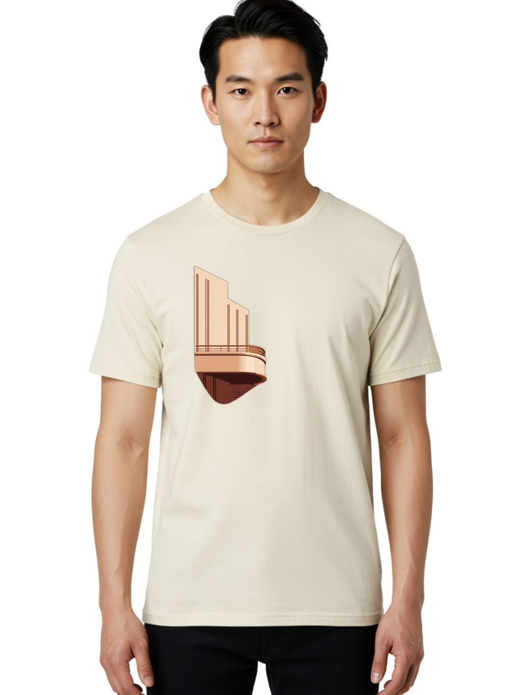 3D-Balcony-Graphic Men'S Graphic Tee, 100% Cotton, Comfortable Casual Summer Wear, Machine Washable, Vintage Camera, Old Camera, Antique Camera, Black Camera, Classic Photography, Photography Equipment, Nostalgic Device, Film Camera, Bag104