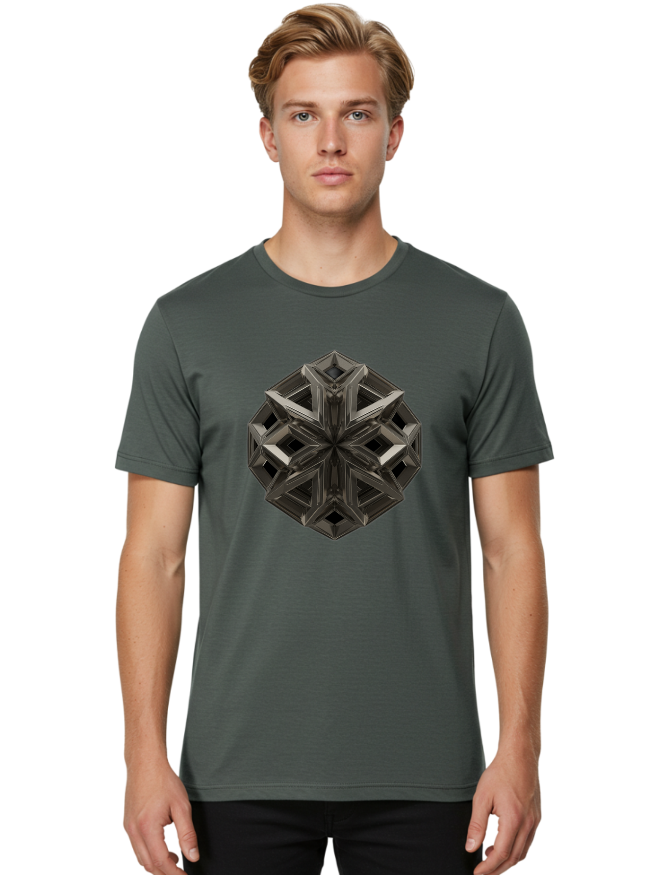 3D-Fractal-Star Men'S Graphic Tee, 100% Cotton, Comfortable Casual Summer Wear, Machine Washable, Vintage Camera, Old Camera, Antique Camera, Black Camera, Classic Photography, Photography Equipment, Nostalgic Device, Film Camera, Camera Art Bag105