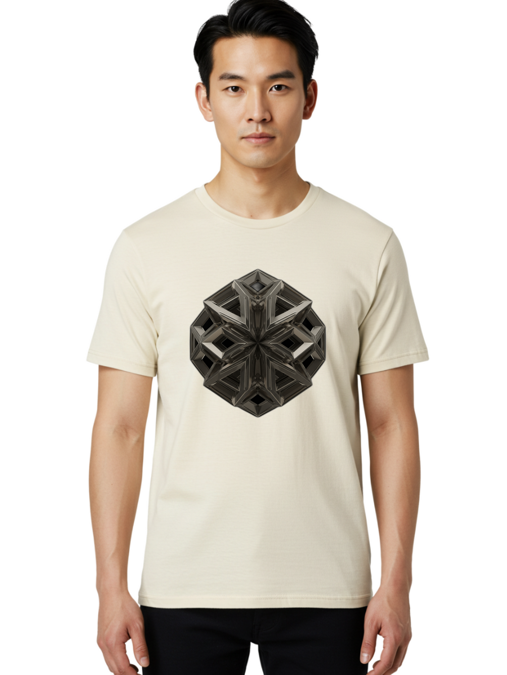 3D-Fractal-Star Men'S Graphic Tee, 100% Cotton, Comfortable Casual Summer Wear, Machine Washable, Vintage Camera, Old Camera, Antique Camera, Black Camera, Classic Photography, Photography Equipment, Nostalgic Device, Film Camera, Camera Art Bag105
