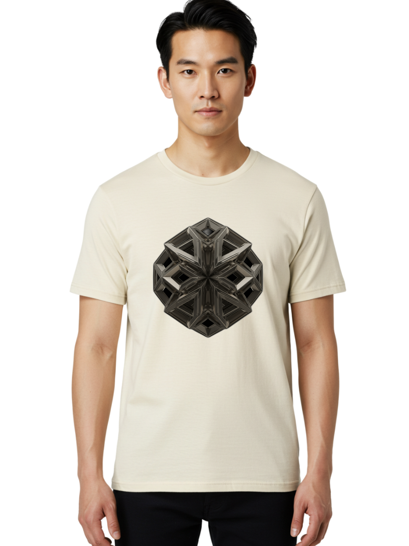 3D-Fractal-Star Men'S Graphic Tee, 100% Cotton, Comfortable Casual Summer Wear, Machine Washable, Vintage Camera, Old Camera, Antique Camera, Black Camera, Classic Photography, Photography Equipment, Nostalgic Device, Film Camera, Camera Art Bag105