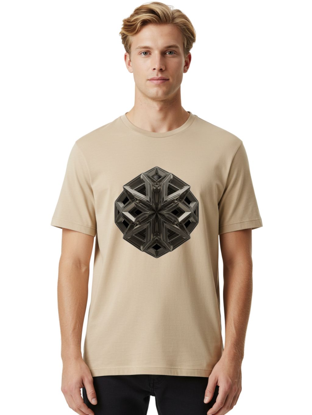 3D-Fractal-Star Men'S Graphic Tee, 100% Cotton, Comfortable Casual Summer Wear, Machine Washable, Vintage Camera, Old Camera, Antique Camera, Black Camera, Classic Photography, Photography Equipment, Nostalgic Device, Film Camera, Camera Art Bag105