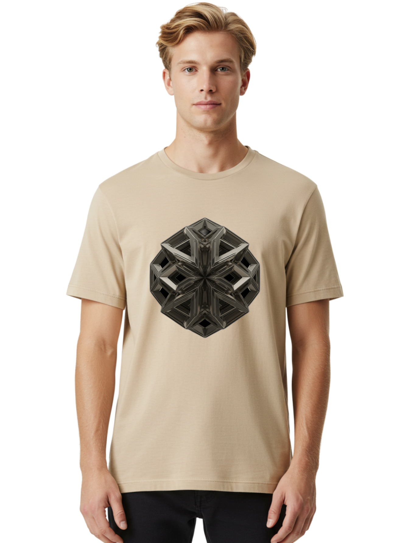 3D-Fractal-Star Men'S Graphic Tee, 100% Cotton, Comfortable Casual Summer Wear, Machine Washable, Vintage Camera, Old Camera, Antique Camera, Black Camera, Classic Photography, Photography Equipment, Nostalgic Device, Film Camera, Camera Art Bag105