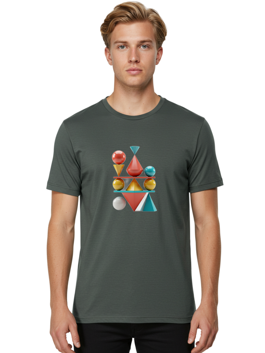 3D-Geometric-Shapes Men'S Graphic Tee, 100% Cotton, Comfortable Casual Summer Wear, Machine Washable, Vintage Camera, Old Camera, Antique Camera, Black Camera, Classic Photography, Photography Equipment, Nostalgic Device, Film Camera, Bag106