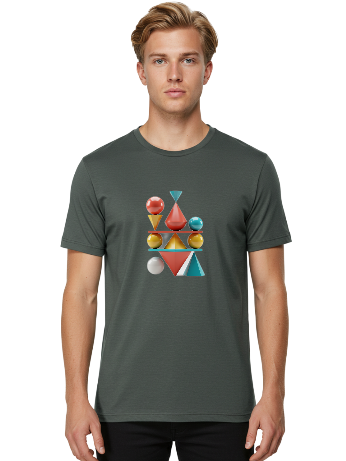 3D-Geometric-Shapes Men'S Graphic Tee, 100% Cotton, Comfortable Casual Summer Wear, Machine Washable, Vintage Camera, Old Camera, Antique Camera, Black Camera, Classic Photography, Photography Equipment, Nostalgic Device, Film Camera, Bag106