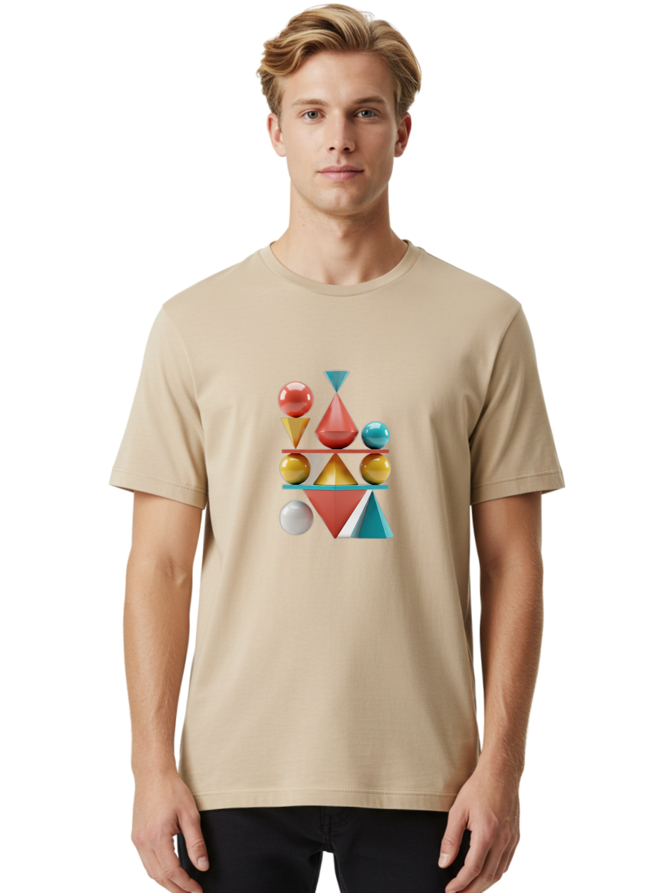 3D-Geometric-Shapes Men'S Graphic Tee, 100% Cotton, Comfortable Casual Summer Wear, Machine Washable, Vintage Camera, Old Camera, Antique Camera, Black Camera, Classic Photography, Photography Equipment, Nostalgic Device, Film Camera, Bag106