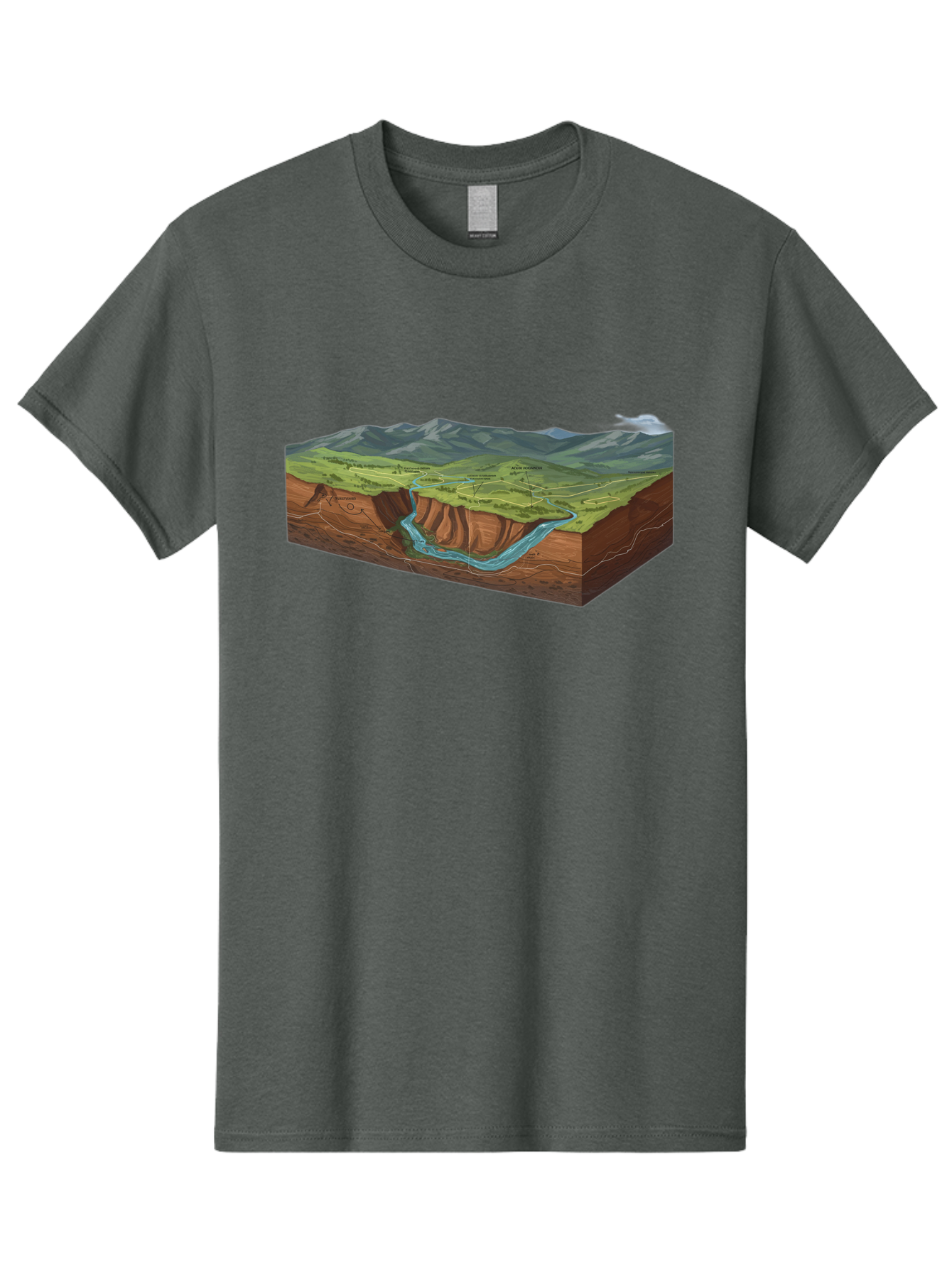 3D-Landscape-Cross-Section Men'S Graphic Tee, 100% Cotton, Comfortable Casual Summer Wear, Machine Washable, Vintage Camera, Old Camera, Antique Camera, Black Camera, Classic Photography, Photography Equipment, Nostalgic Device, Film Camera, Bag107