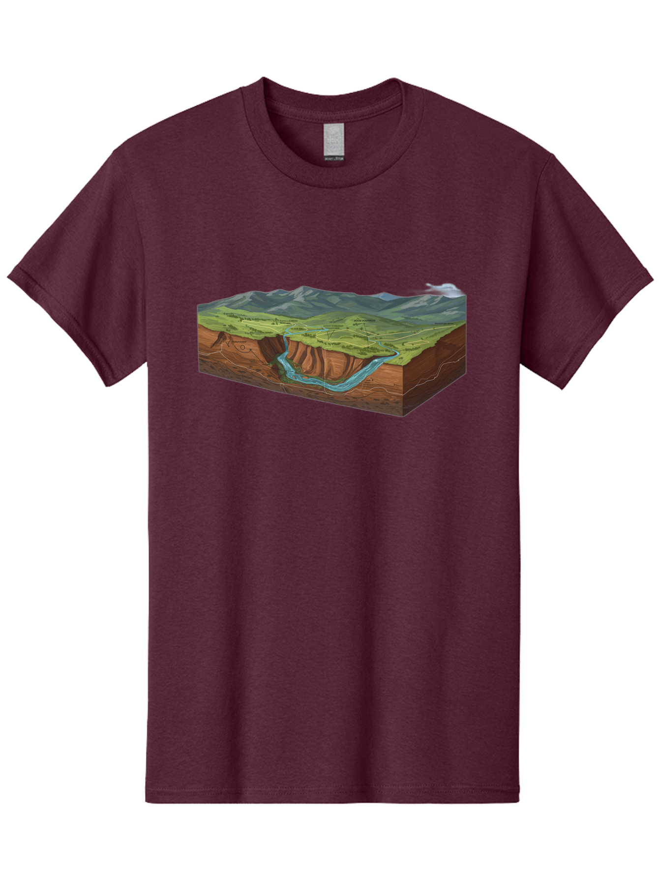 3D-Landscape-Cross-Section Men'S Graphic Tee, 100% Cotton, Comfortable Casual Summer Wear, Machine Washable, Vintage Camera, Old Camera, Antique Camera, Black Camera, Classic Photography, Photography Equipment, Nostalgic Device, Film Camera, Bag107