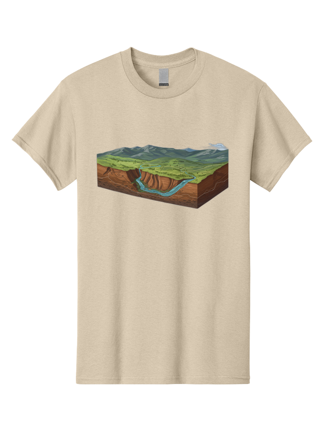 3D-Landscape-Cross-Section Men'S Graphic Tee, 100% Cotton, Comfortable Casual Summer Wear, Machine Washable, Vintage Camera, Old Camera, Antique Camera, Black Camera, Classic Photography, Photography Equipment, Nostalgic Device, Film Camera, Bag107
