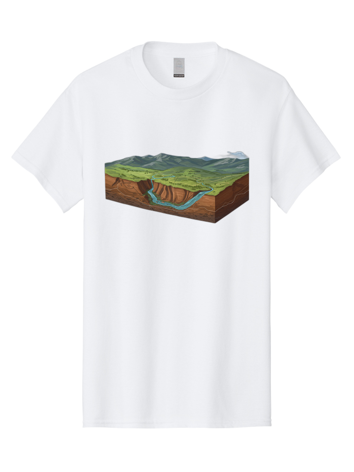 3D-Landscape-Cross-Section Men'S Graphic Tee, 100% Cotton, Comfortable Casual Summer Wear, Machine Washable, Vintage Camera, Old Camera, Antique Camera, Black Camera, Classic Photography, Photography Equipment, Nostalgic Device, Film Camera, Bag107