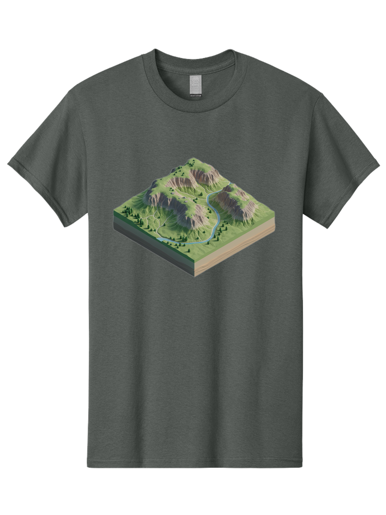 3D-Mountain-Landscape Men'S Graphic Tee, 100% Cotton, Comfortable Casual Summer Wear, Machine Washable, Vintage Camera, Old Camera, Antique Camera, Black Camera, Classic Photography, Photography Equipment, Nostalgic Device, Film Camera, Bag110