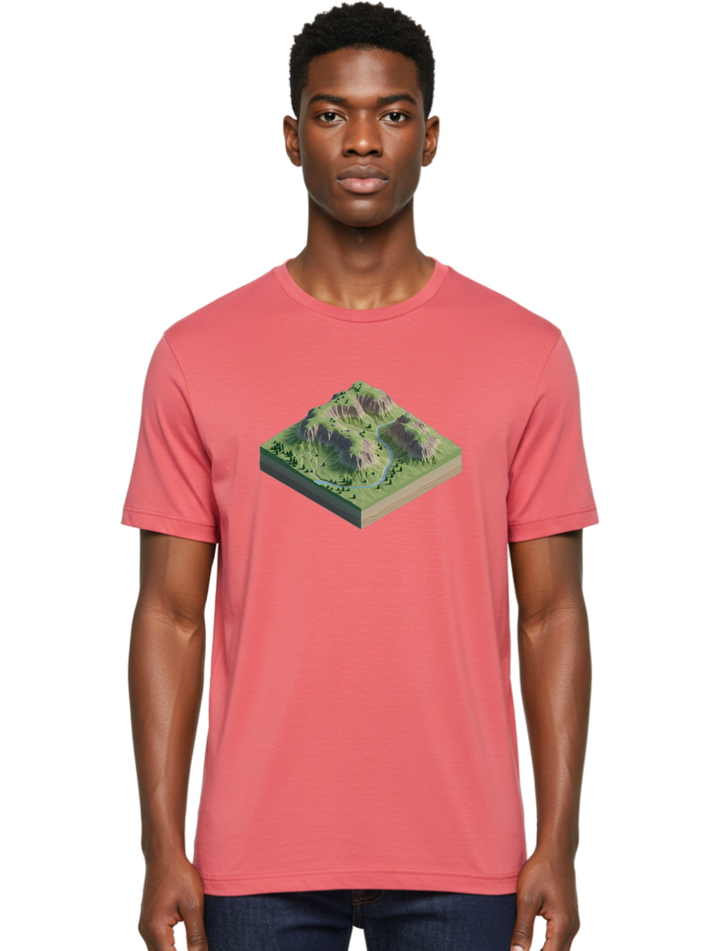 3D-Mountain-Landscape Men'S Graphic Tee, 100% Cotton, Comfortable Casual Summer Wear, Machine Washable, Vintage Camera, Old Camera, Antique Camera, Black Camera, Classic Photography, Photography Equipment, Nostalgic Device, Film Camera, Bag110