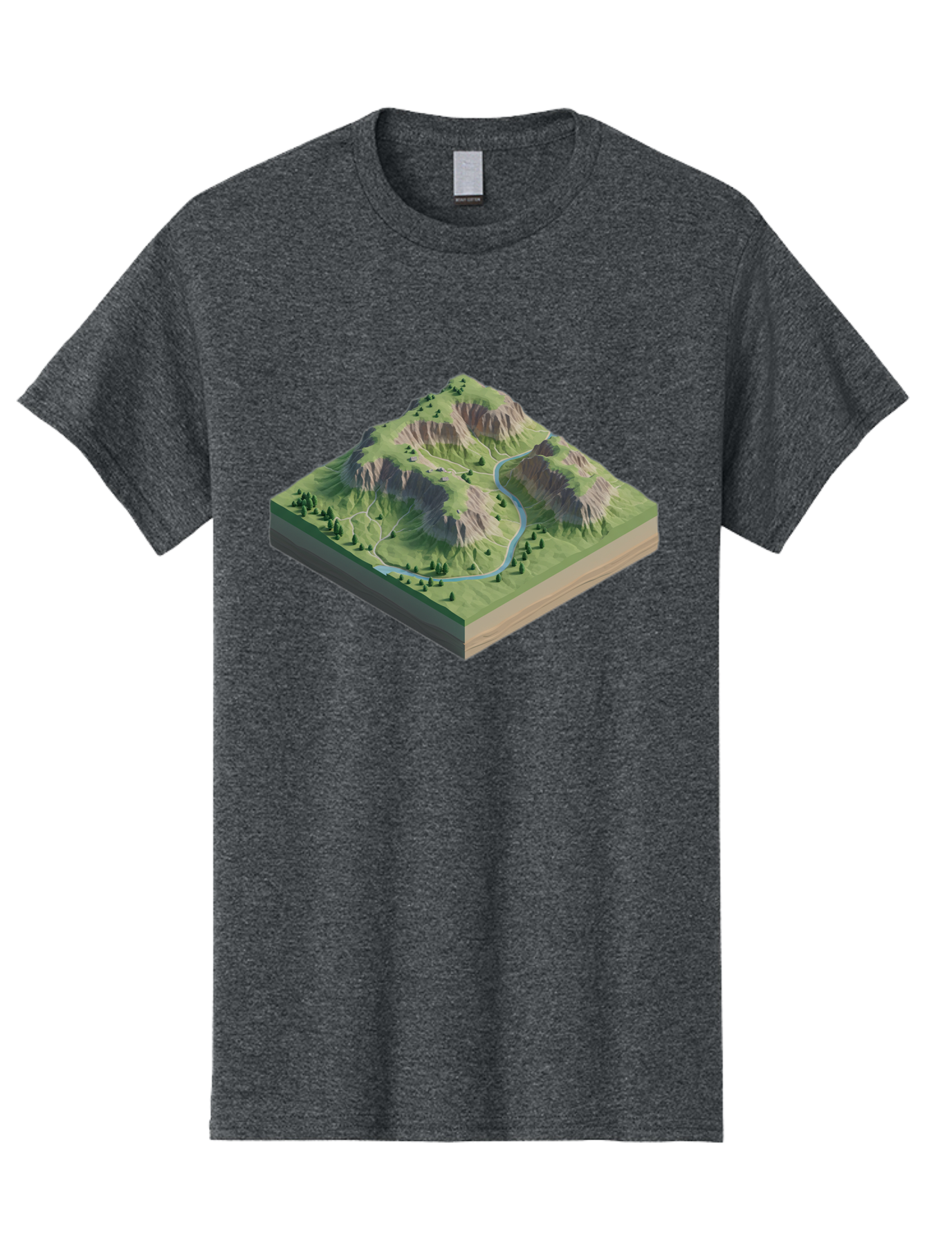 3D-Mountain-Landscape Men'S Graphic Tee, 100% Cotton, Comfortable Casual Summer Wear, Machine Washable, Vintage Camera, Old Camera, Antique Camera, Black Camera, Classic Photography, Photography Equipment, Nostalgic Device, Film Camera, Bag110