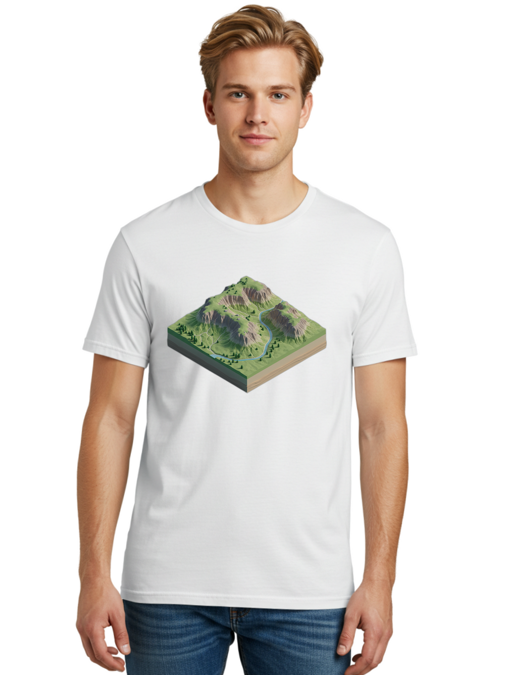 3D-Mountain-Landscape Men'S Graphic Tee, 100% Cotton, Comfortable Casual Summer Wear, Machine Washable, Vintage Camera, Old Camera, Antique Camera, Black Camera, Classic Photography, Photography Equipment, Nostalgic Device, Film Camera, Bag110