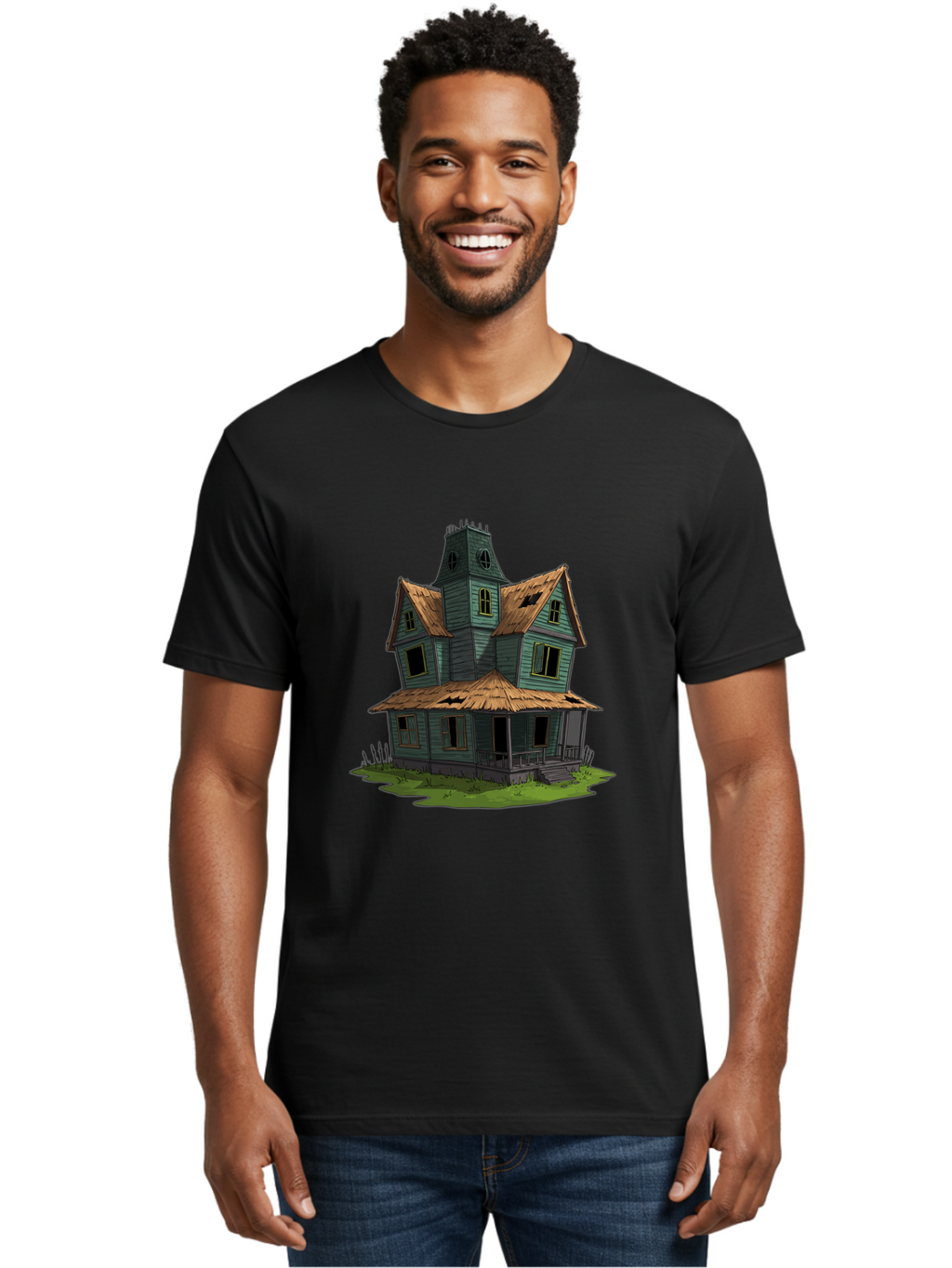 Abandoned-Victorian-House Men'S Graphic Tee, 100% Cotton, Comfortable Casual Summer Wear, Machine Washable, Vintage Camera, Old Camera, Antique Camera, Black Camera, Classic Photography, Photography Equipment, Nostalgic Device, Film Camera, Bag120