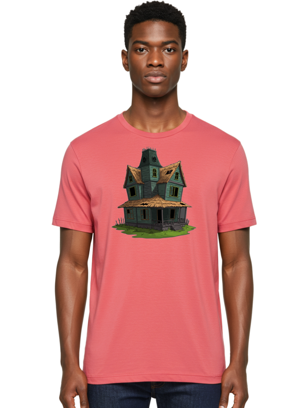 Abandoned-Victorian-House Men'S Graphic Tee, 100% Cotton, Comfortable Casual Summer Wear, Machine Washable, Vintage Camera, Old Camera, Antique Camera, Black Camera, Classic Photography, Photography Equipment, Nostalgic Device, Film Camera, Bag120