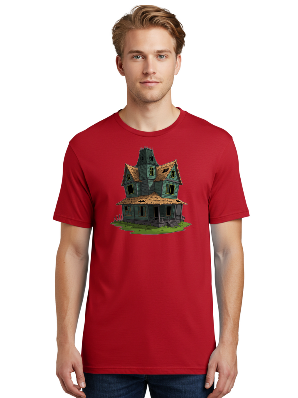 Abandoned-Victorian-House Men'S Graphic Tee, 100% Cotton, Comfortable Casual Summer Wear, Machine Washable, Vintage Camera, Old Camera, Antique Camera, Black Camera, Classic Photography, Photography Equipment, Nostalgic Device, Film Camera, Bag120