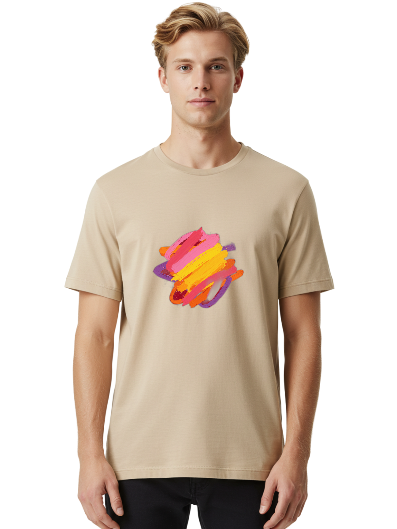 Abstract-Brush-Stroke Men'S Graphic Tee, 100% Cotton, Comfortable Casual Summer Wear, Machine Washable, Vintage Camera, Old Camera, Antique Camera, Black Camera, Classic Photography, Photography Equipment, Nostalgic Device, Film Camera, Bag122