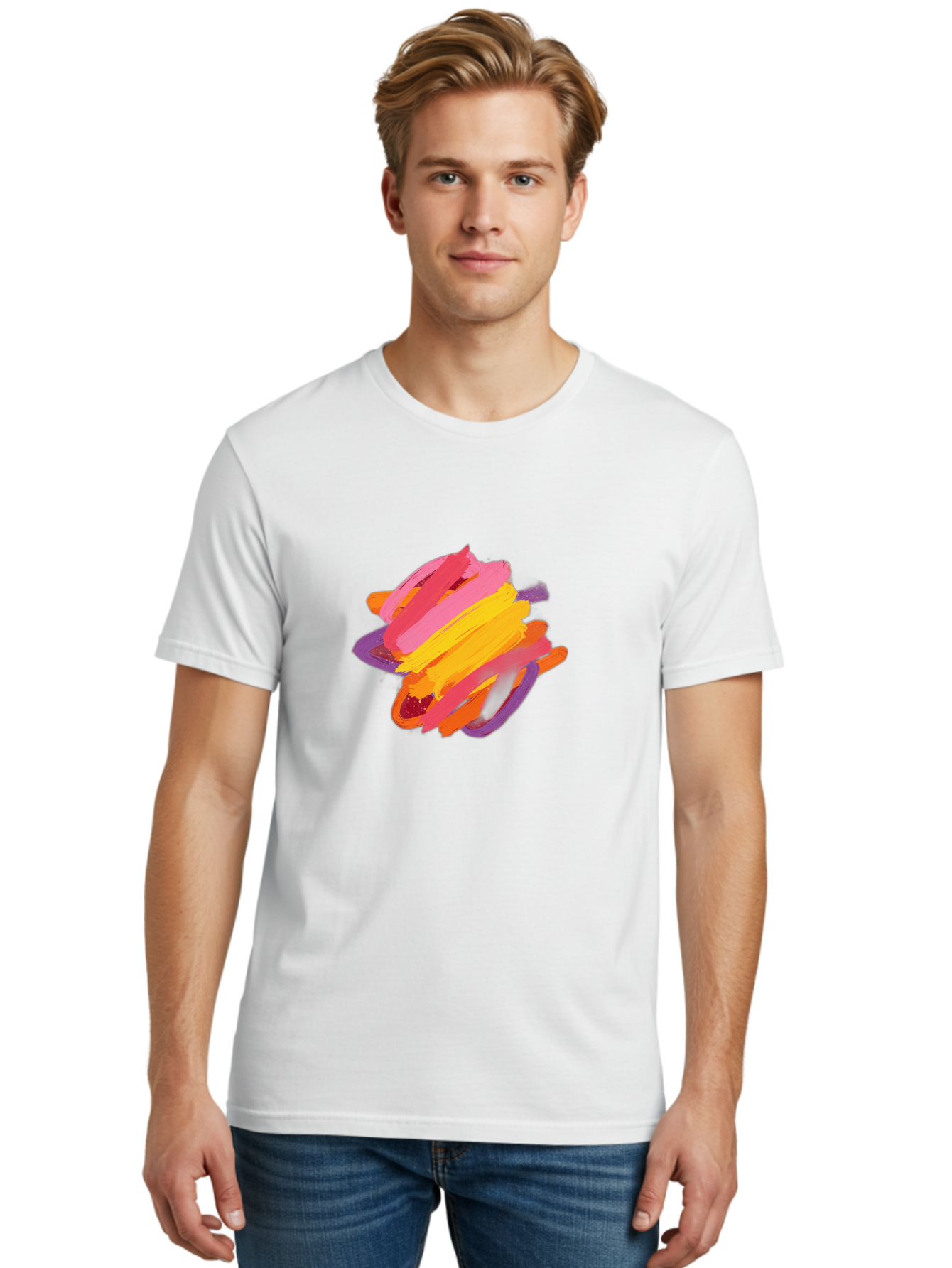 Abstract-Brush-Stroke Men'S Graphic Tee, 100% Cotton, Comfortable Casual Summer Wear, Machine Washable, Vintage Camera, Old Camera, Antique Camera, Black Camera, Classic Photography, Photography Equipment, Nostalgic Device, Film Camera, Bag122