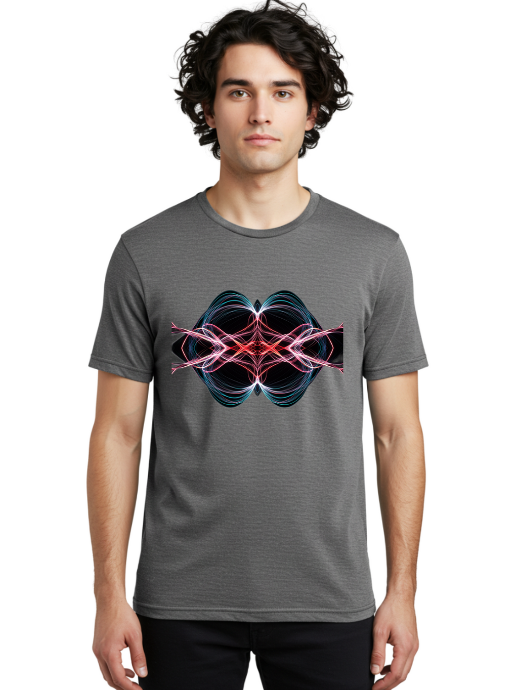 Abstract-Neon-Swirl Men'S Graphic Tee, 100% Cotton, Comfortable Casual Summer Wear, Machine Washable, Vintage Camera, Old Camera, Antique Camera, Black Camera, Classic Photography, Photography Equipment, Nostalgic Device, Film Camera, Bag125