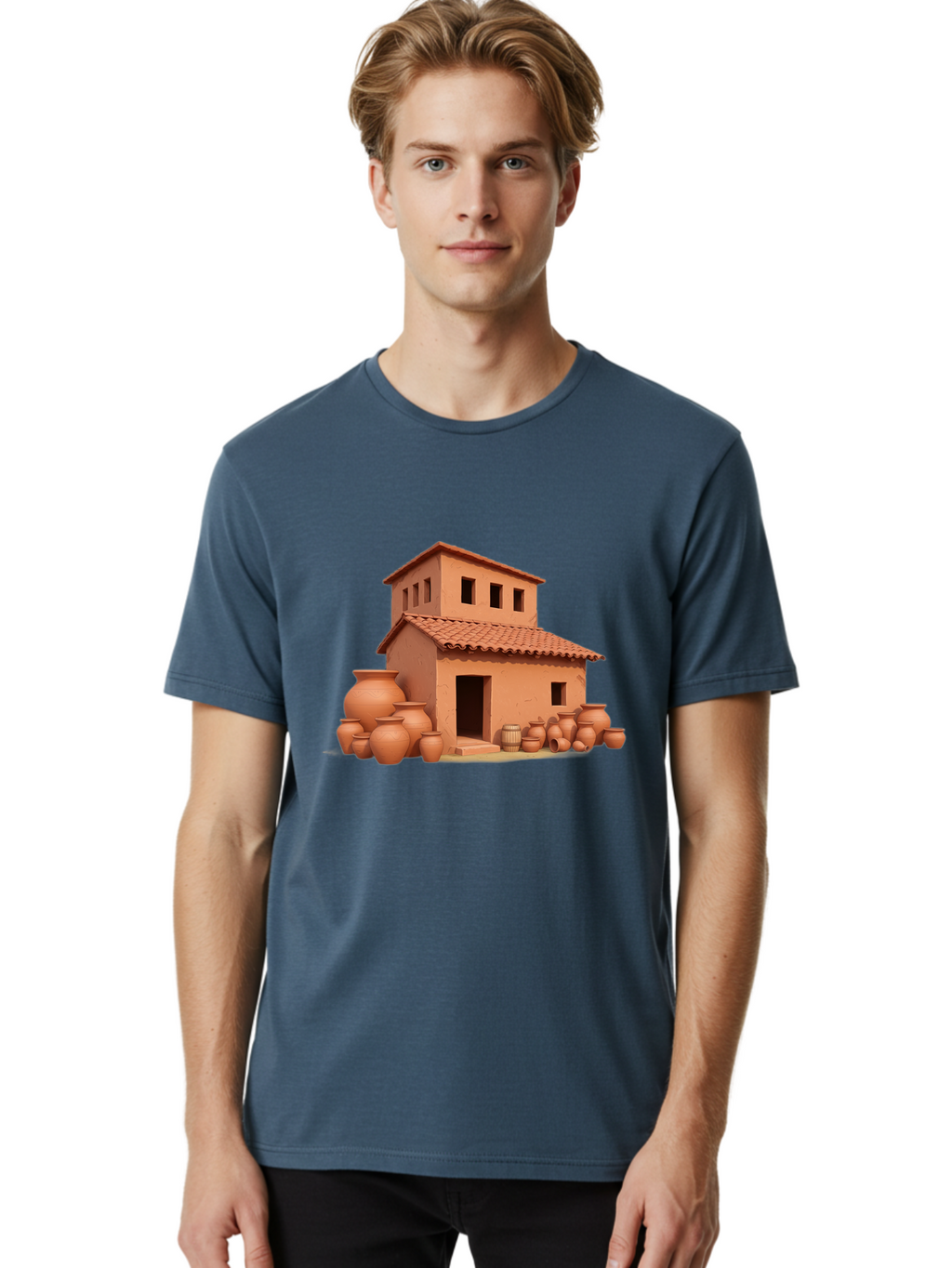 Adobe-House-1 Men'S Graphic Tee, 100% Cotton, Comfortable Casual Summer Wear, Machine Washable, Vintage Camera, Old Camera, Antique Camera, Black Camera, Classic Photography, Photography Equipment, Nostalgic Device, Film Camera, Camera Art Bag127