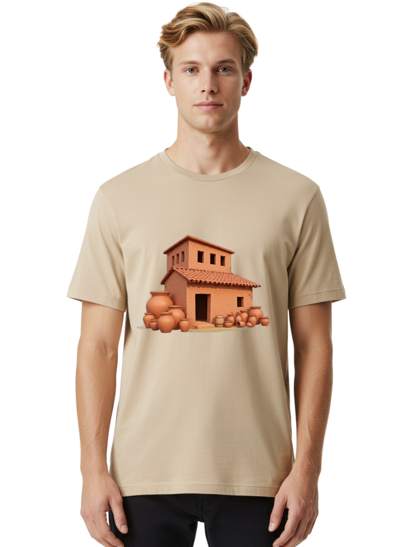 Adobe-House-1 Men'S Graphic Tee, 100% Cotton, Comfortable Casual Summer Wear, Machine Washable, Vintage Camera, Old Camera, Antique Camera, Black Camera, Classic Photography, Photography Equipment, Nostalgic Device, Film Camera, Camera Art Bag127