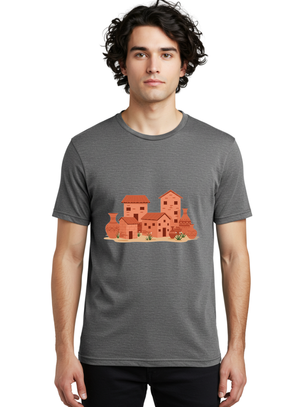 Adobe-Village Men'S Graphic Tee, 100% Cotton, Comfortable Casual Summer Wear, Machine Washable, Vintage Camera, Old Camera, Antique Camera, Black Camera, Classic Photography, Photography Equipment, Nostalgic Device, Film Camera, Camera Art Bag129
