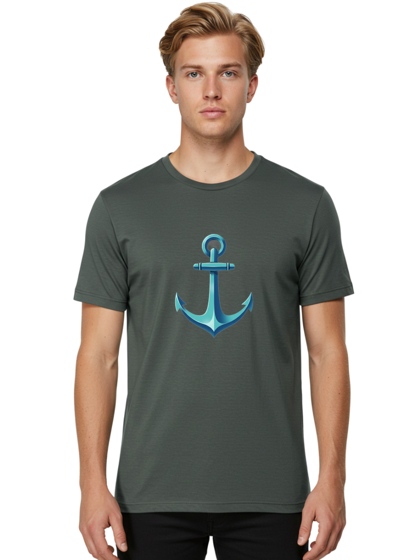 Anchor Men'S Graphic Tee, 100% Cotton, Comfortable Casual Summer Wear, Machine Washable, Vintage Camera, Old Camera, Antique Camera, Black Camera, Classic Photography, Photography Equipment, Nostalgic Device, Film Camera, Camera Art Bag132