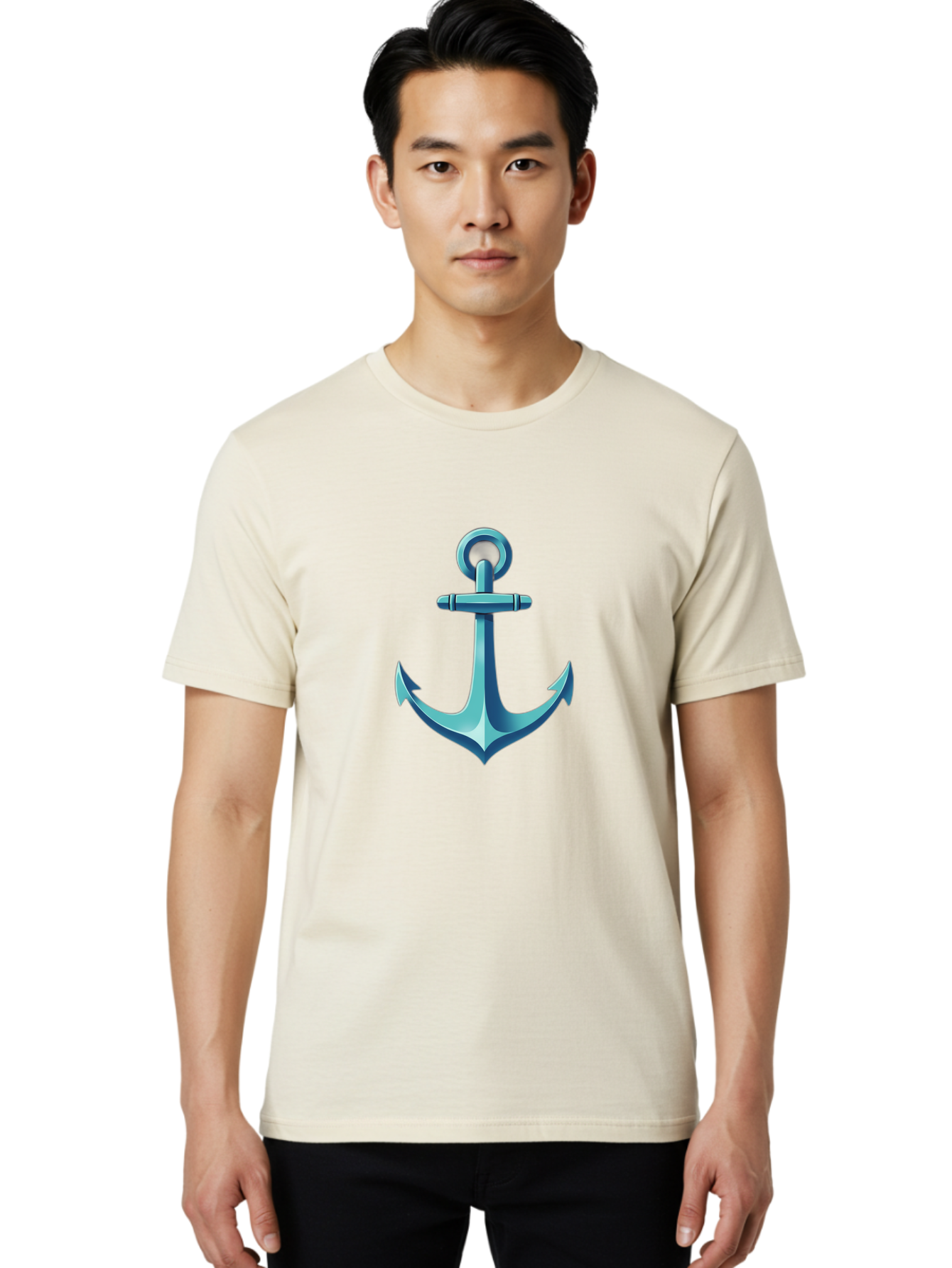 Anchor Men'S Graphic Tee, 100% Cotton, Comfortable Casual Summer Wear, Machine Washable, Vintage Camera, Old Camera, Antique Camera, Black Camera, Classic Photography, Photography Equipment, Nostalgic Device, Film Camera, Camera Art Bag132