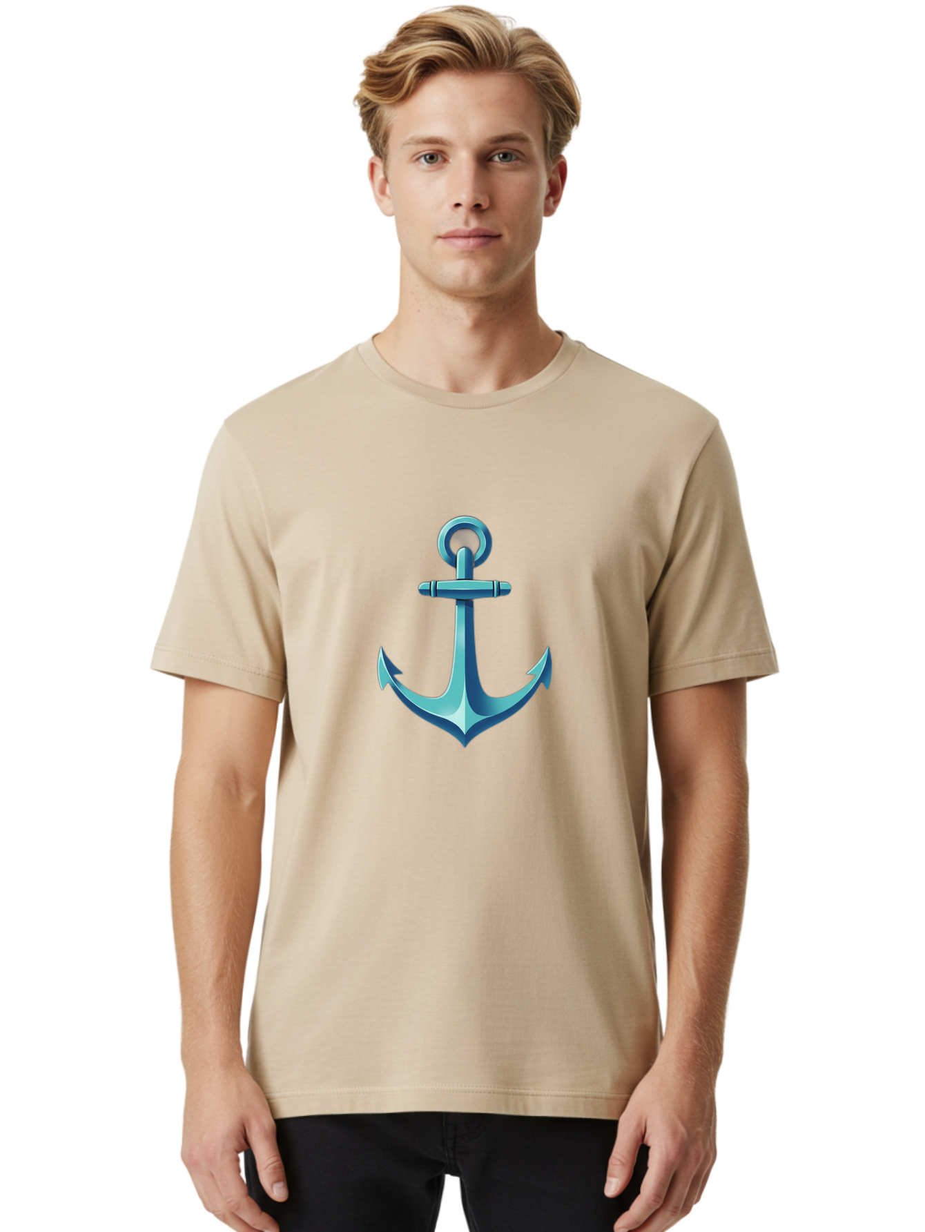 Anchor Men'S Graphic Tee, 100% Cotton, Comfortable Casual Summer Wear, Machine Washable, Vintage Camera, Old Camera, Antique Camera, Black Camera, Classic Photography, Photography Equipment, Nostalgic Device, Film Camera, Camera Art Bag132