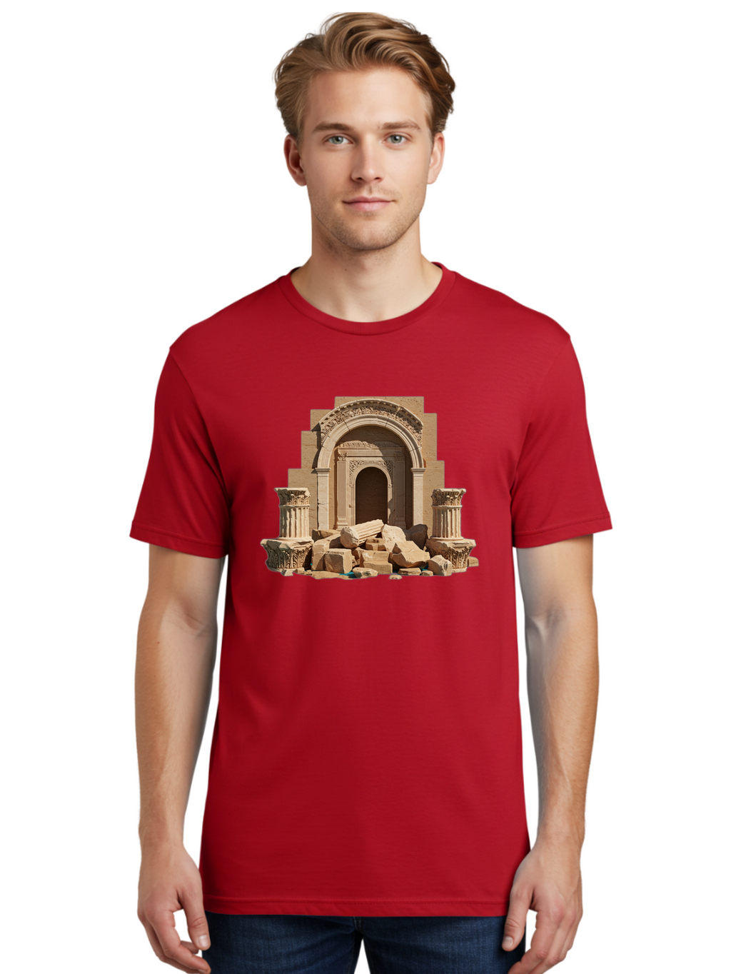 Ancient-Archway-Ruins Men'S Graphic Tee, 100% Cotton, Comfortable Casual Summer Wear, Machine Washable, Vintage Camera, Old Camera, Antique Camera, Black Camera, Classic Photography, Photography Equipment, Nostalgic Device, Film Camera, Bag133