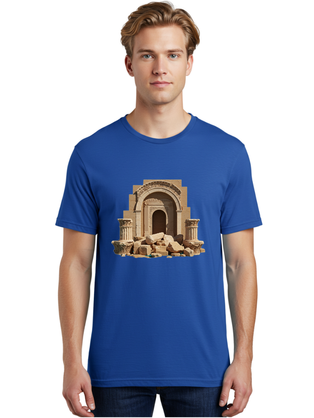 Ancient-Archway-Ruins Men'S Graphic Tee, 100% Cotton, Comfortable Casual Summer Wear, Machine Washable, Vintage Camera, Old Camera, Antique Camera, Black Camera, Classic Photography, Photography Equipment, Nostalgic Device, Film Camera, Bag133