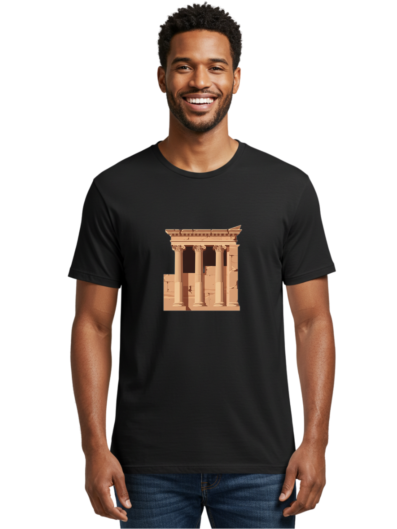 Ancient-Temple Men'S Graphic Tee, 100% Cotton, Comfortable Casual Summer Wear, Machine Washable, Vintage Camera, Old Camera, Antique Camera, Black Camera, Classic Photography, Photography Equipment, Nostalgic Device, Film Camera, Camera Art Bag135