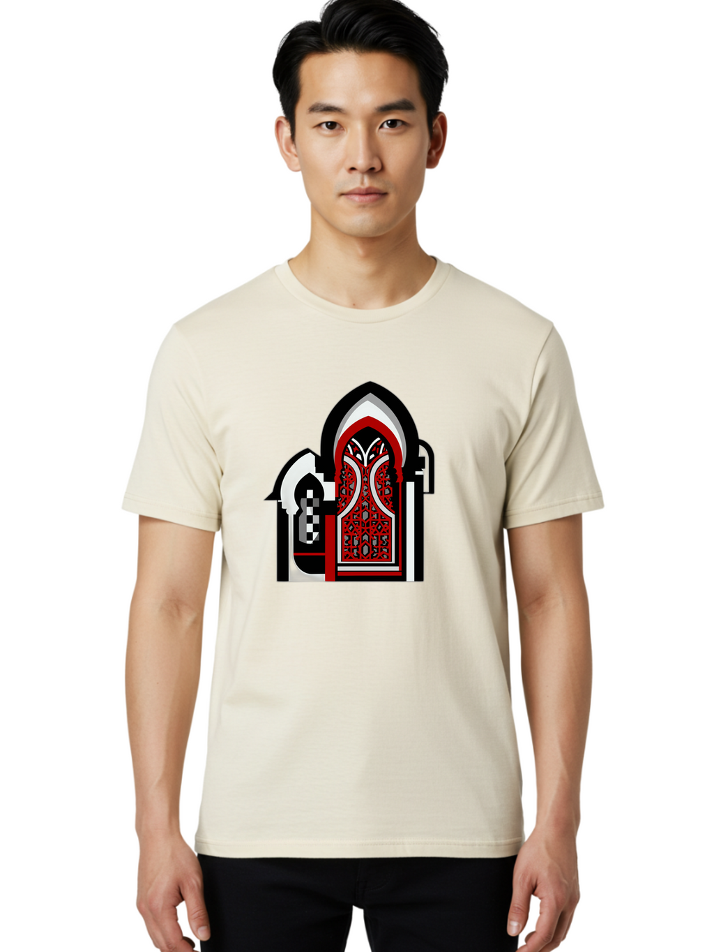 Arabic-Doorway Men'S Graphic Tee, 100% Cotton, Comfortable Casual Summer Wear, Machine Washable, Vintage Camera, Old Camera, Antique Camera, Black Camera, Classic Photography, Photography Equipment, Nostalgic Device, Film Camera, Camera Art Bag140