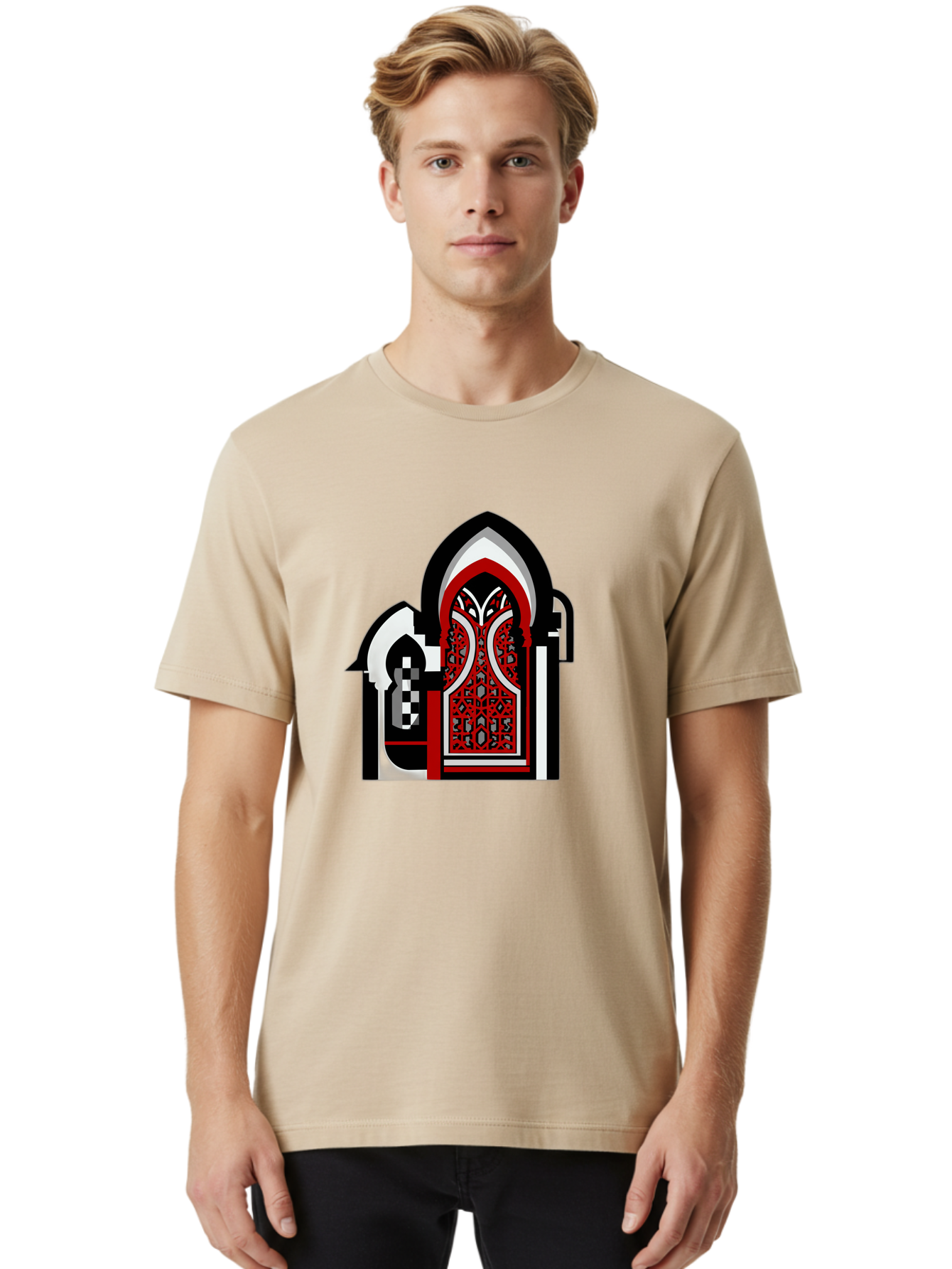 Arabic-Doorway Men'S Graphic Tee, 100% Cotton, Comfortable Casual Summer Wear, Machine Washable, Vintage Camera, Old Camera, Antique Camera, Black Camera, Classic Photography, Photography Equipment, Nostalgic Device, Film Camera, Camera Art Bag140