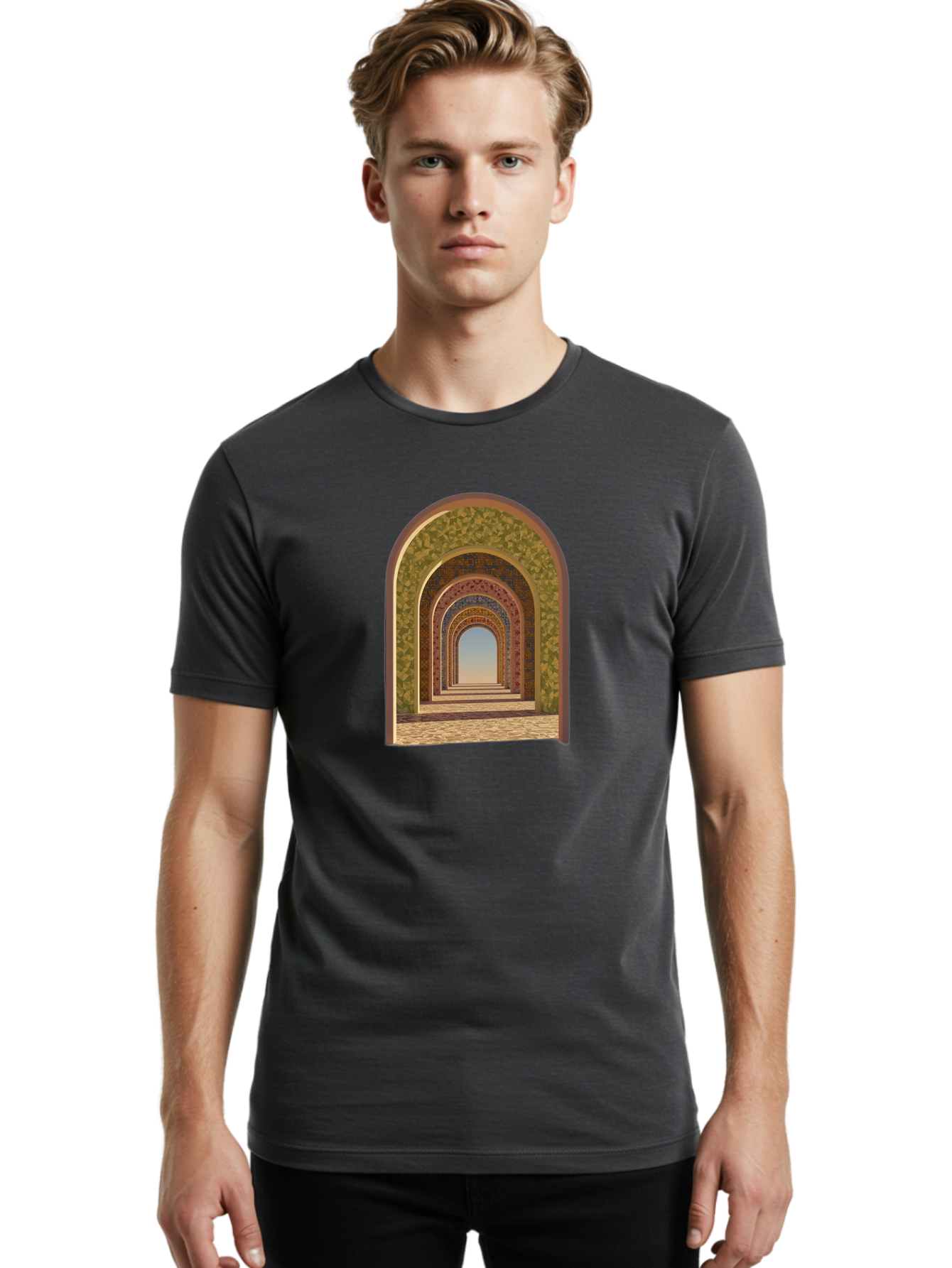 Arches Men'S Graphic Tee, 100% Cotton, Comfortable Casual Summer Wear, Machine Washable, Vintage Camera, Old Camera, Antique Camera, Black Camera, Classic Photography, Photography Equipment, Nostalgic Device, Film Camera, Camera Art Bag144