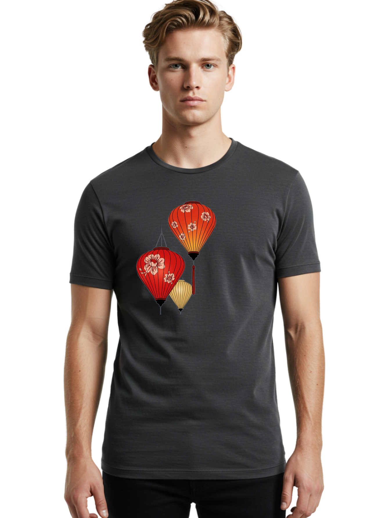 Asian-Lanterns Men'S Graphic Tee, 100% Cotton, Comfortable Casual Summer Wear, Machine Washable, Vintage Camera, Old Camera, Antique Camera, Black Camera, Classic Photography, Photography Equipment, Nostalgic Device, Film Camera, Camera Art Bag149