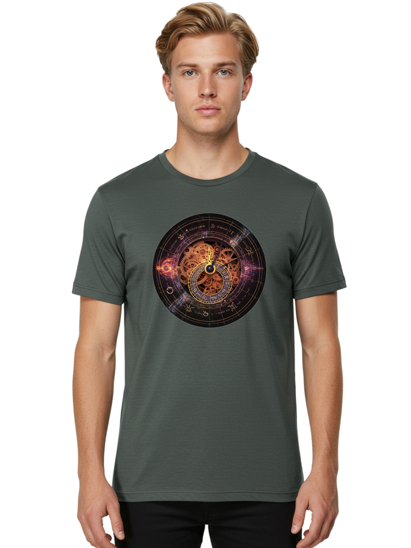 Astrological-Clock Men'S Graphic Tee, 100% Cotton, Comfortable Casual Summer Wear, Machine Washable, Vintage Camera, Old Camera, Antique Camera, Black Camera, Classic Photography, Photography Equipment, Nostalgic Device, Film Camera, Bag151