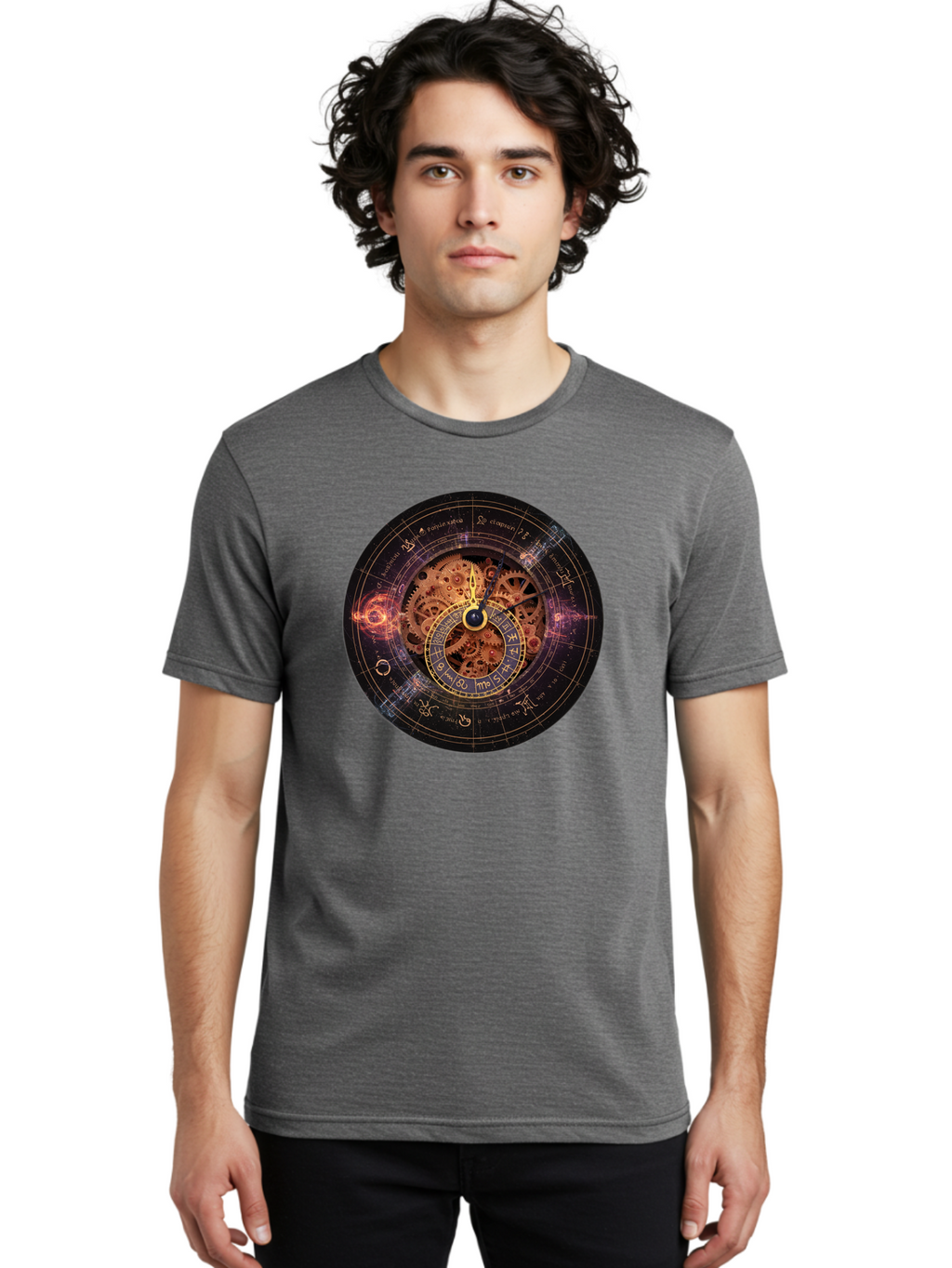 Astrological-Clock Men'S Graphic Tee, 100% Cotton, Comfortable Casual Summer Wear, Machine Washable, Vintage Camera, Old Camera, Antique Camera, Black Camera, Classic Photography, Photography Equipment, Nostalgic Device, Film Camera, Bag151
