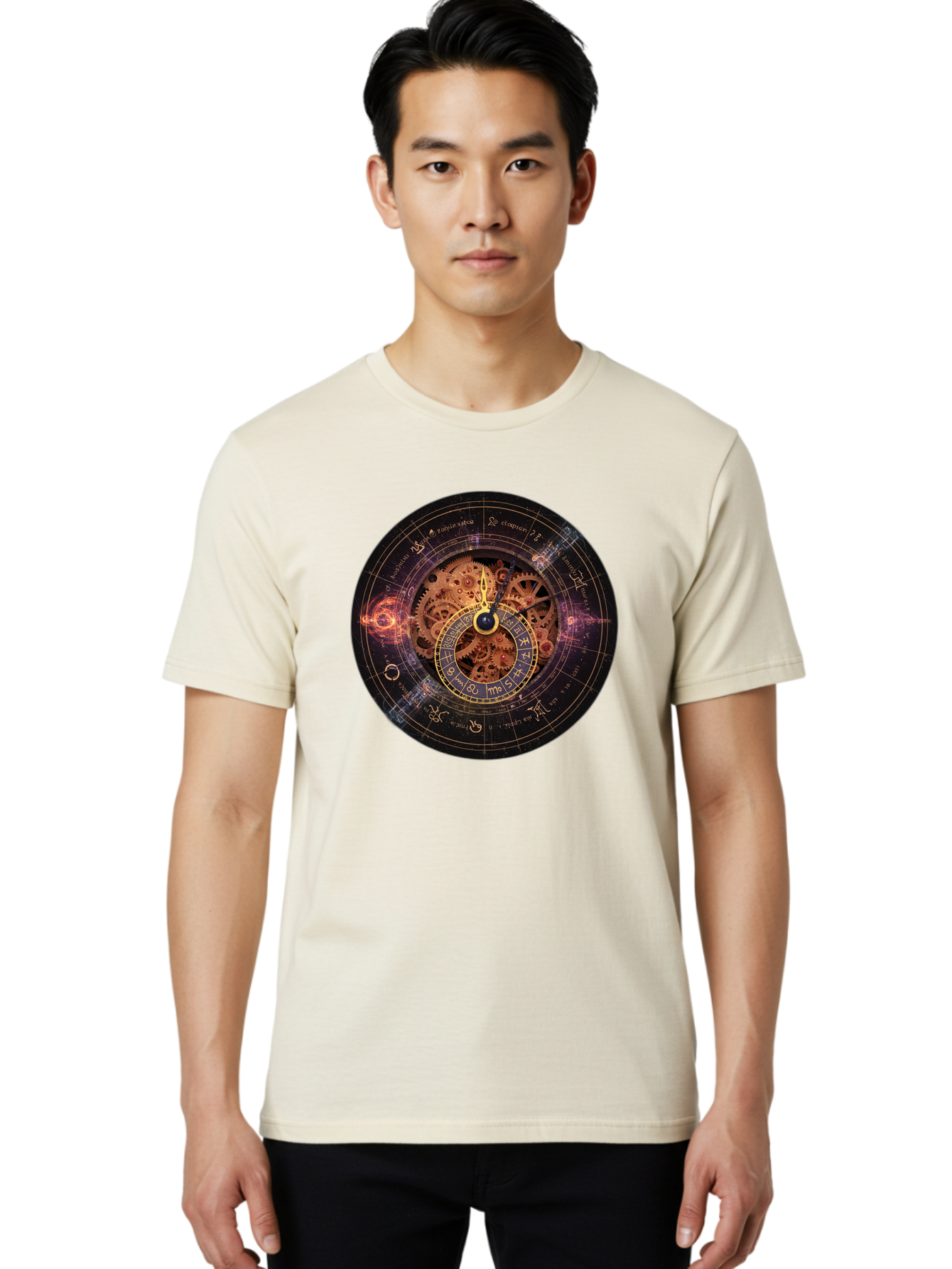 Astrological-Clock Men'S Graphic Tee, 100% Cotton, Comfortable Casual Summer Wear, Machine Washable, Vintage Camera, Old Camera, Antique Camera, Black Camera, Classic Photography, Photography Equipment, Nostalgic Device, Film Camera, Bag151