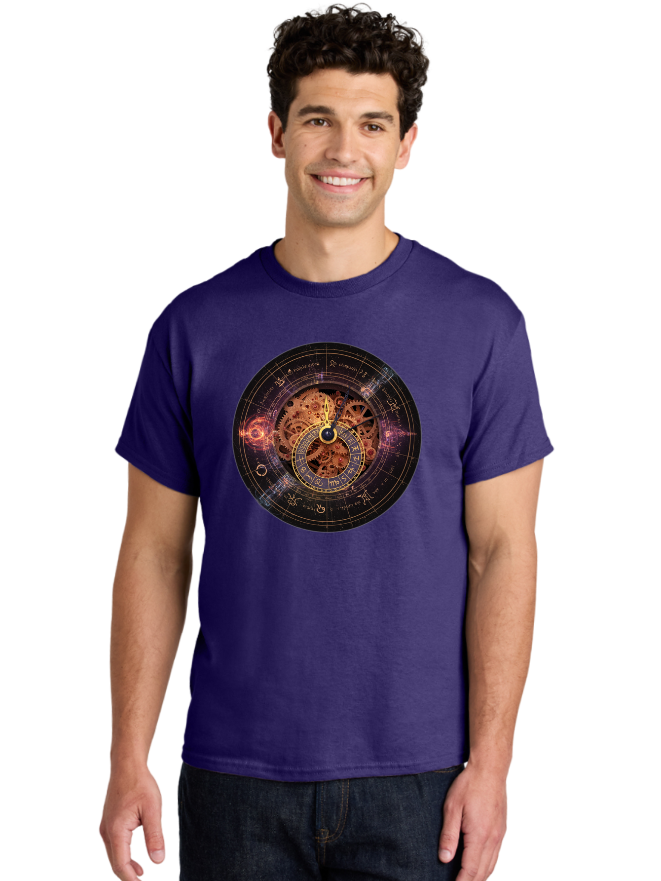Astrological-Clock Men'S Graphic Tee, 100% Cotton, Comfortable Casual Summer Wear, Machine Washable, Vintage Camera, Old Camera, Antique Camera, Black Camera, Classic Photography, Photography Equipment, Nostalgic Device, Film Camera, Bag151