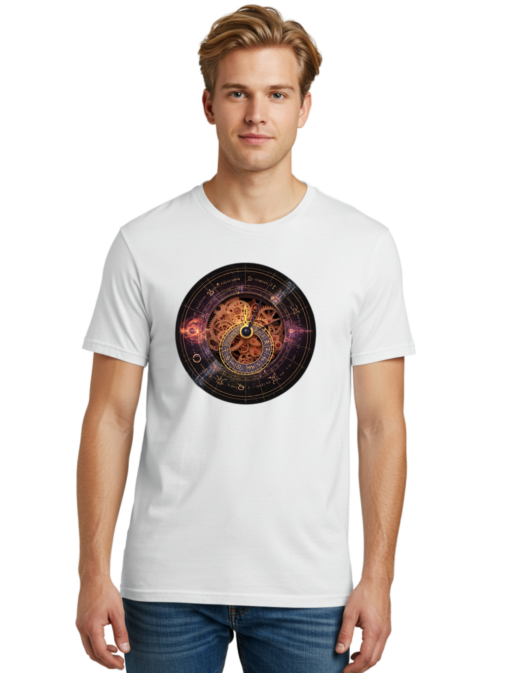 Astrological-Clock Men'S Graphic Tee, 100% Cotton, Comfortable Casual Summer Wear, Machine Washable, Vintage Camera, Old Camera, Antique Camera, Black Camera, Classic Photography, Photography Equipment, Nostalgic Device, Film Camera, Bag151