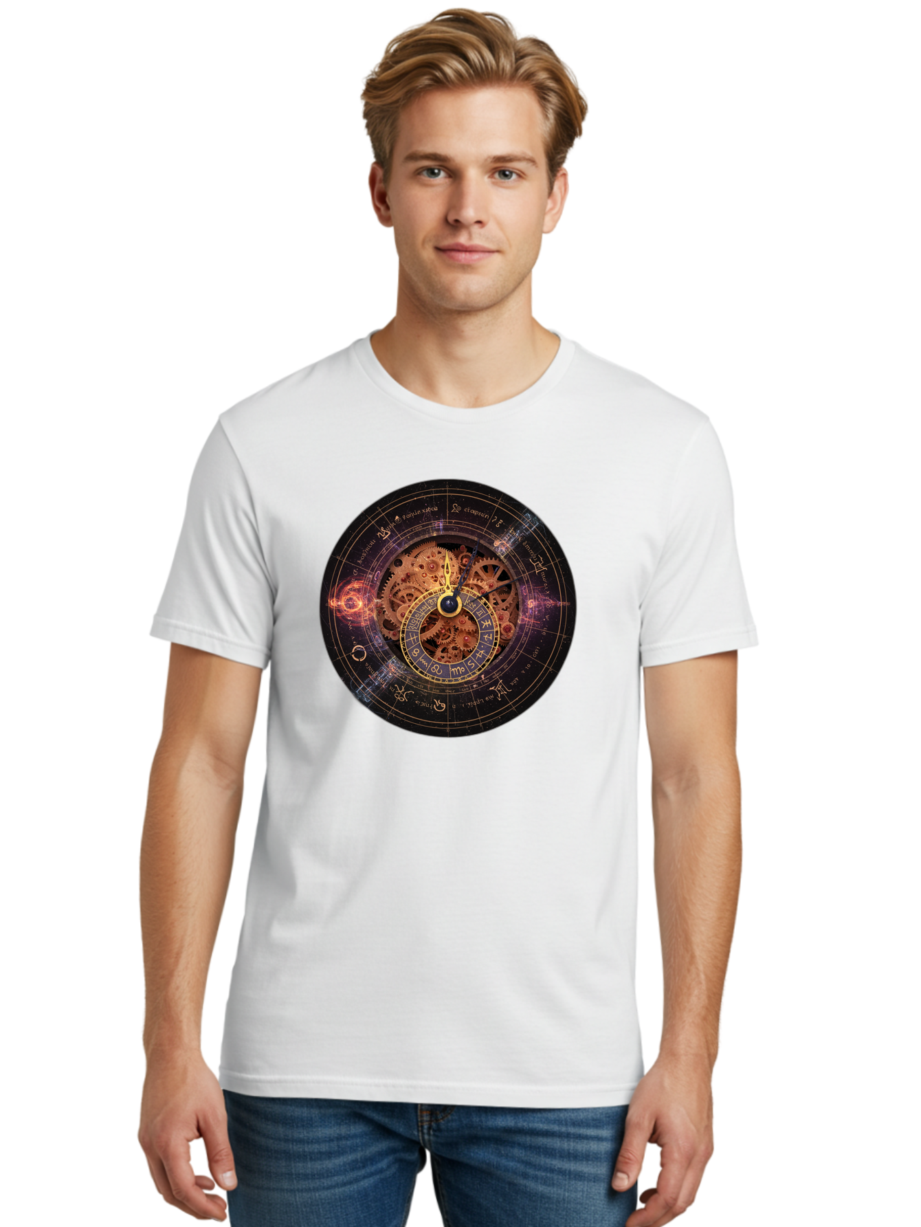 Astrological-Clock Men'S Graphic Tee, 100% Cotton, Comfortable Casual Summer Wear, Machine Washable, Vintage Camera, Old Camera, Antique Camera, Black Camera, Classic Photography, Photography Equipment, Nostalgic Device, Film Camera, Bag151