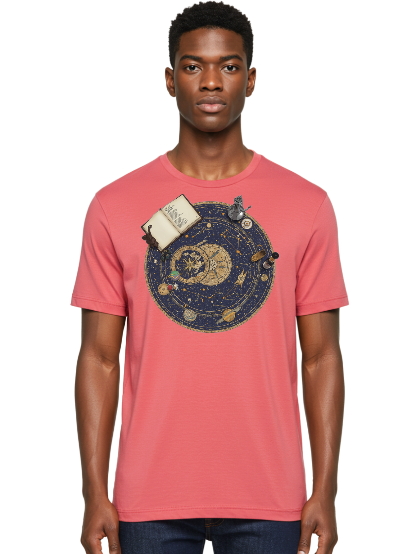 Astronomy-Wheel Men'S Graphic Tee, 100% Cotton, Comfortable Casual Summer Wear, Machine Washable, Vintage Camera, Old Camera, Antique Camera, Black Camera, Classic Photography, Photography Equipment, Nostalgic Device, Film Camera, Camera Art Bag153