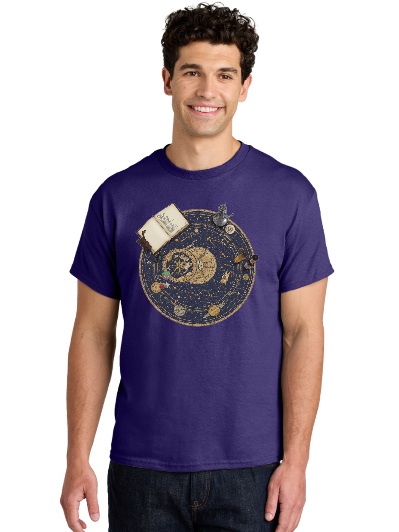 Astronomy-Wheel Men'S Graphic Tee, 100% Cotton, Comfortable Casual Summer Wear, Machine Washable, Vintage Camera, Old Camera, Antique Camera, Black Camera, Classic Photography, Photography Equipment, Nostalgic Device, Film Camera, Camera Art Bag153