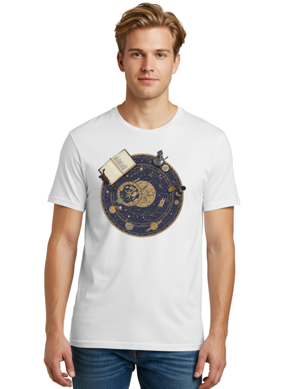 Astronomy-Wheel Men'S Graphic Tee, 100% Cotton, Comfortable Casual Summer Wear, Machine Washable, Vintage Camera, Old Camera, Antique Camera, Black Camera, Classic Photography, Photography Equipment, Nostalgic Device, Film Camera, Camera Art Bag153