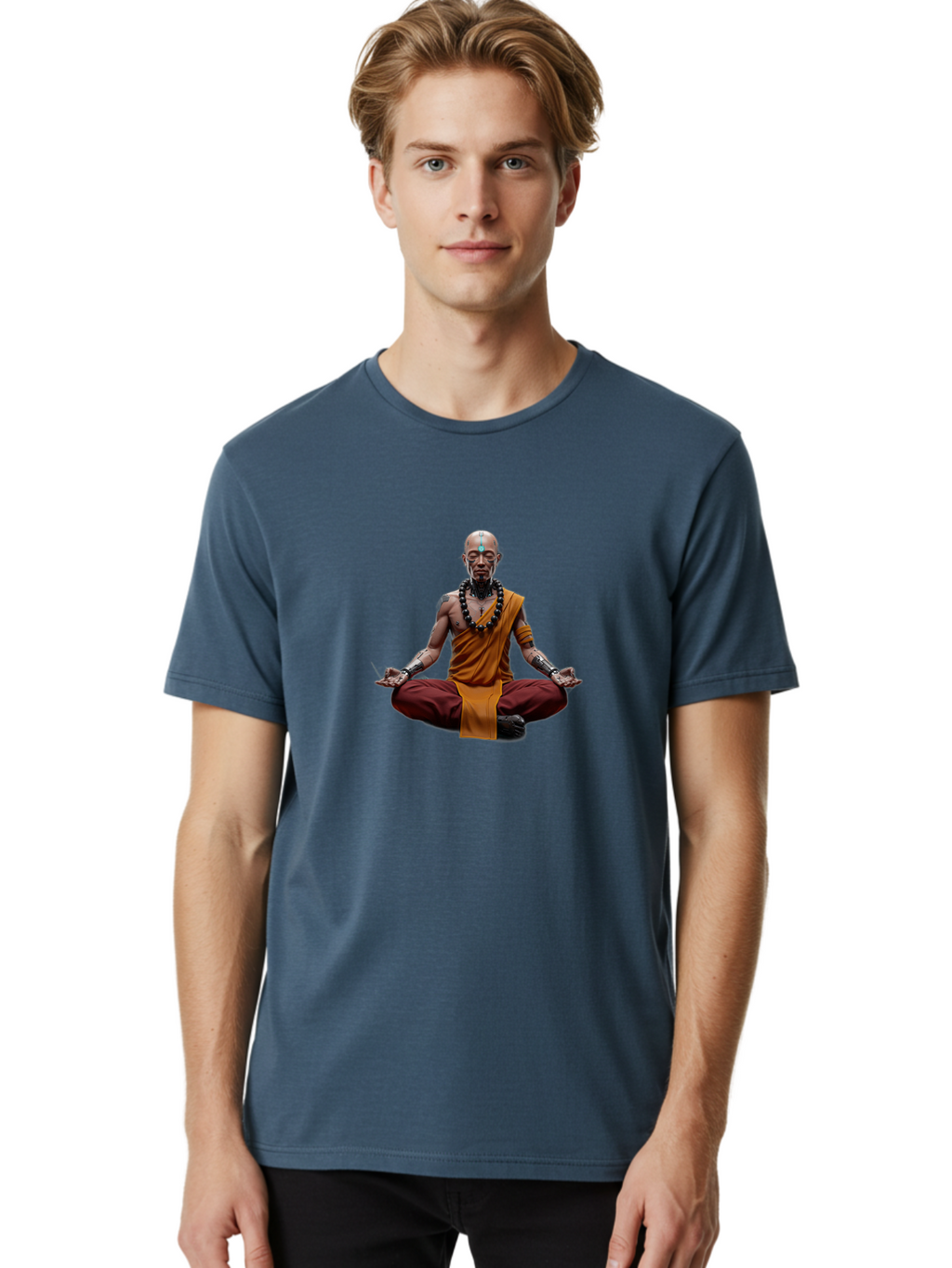 Bald-Monk-Meditating Men'S Graphic Tee, 100% Cotton, Comfortable Casual Summer Wear, Machine Washable, Vintage Camera, Old Camera, Antique Camera, Black Camera, Classic Photography, Photography Equipment, Nostalgic Device, Film Camera, Bag156