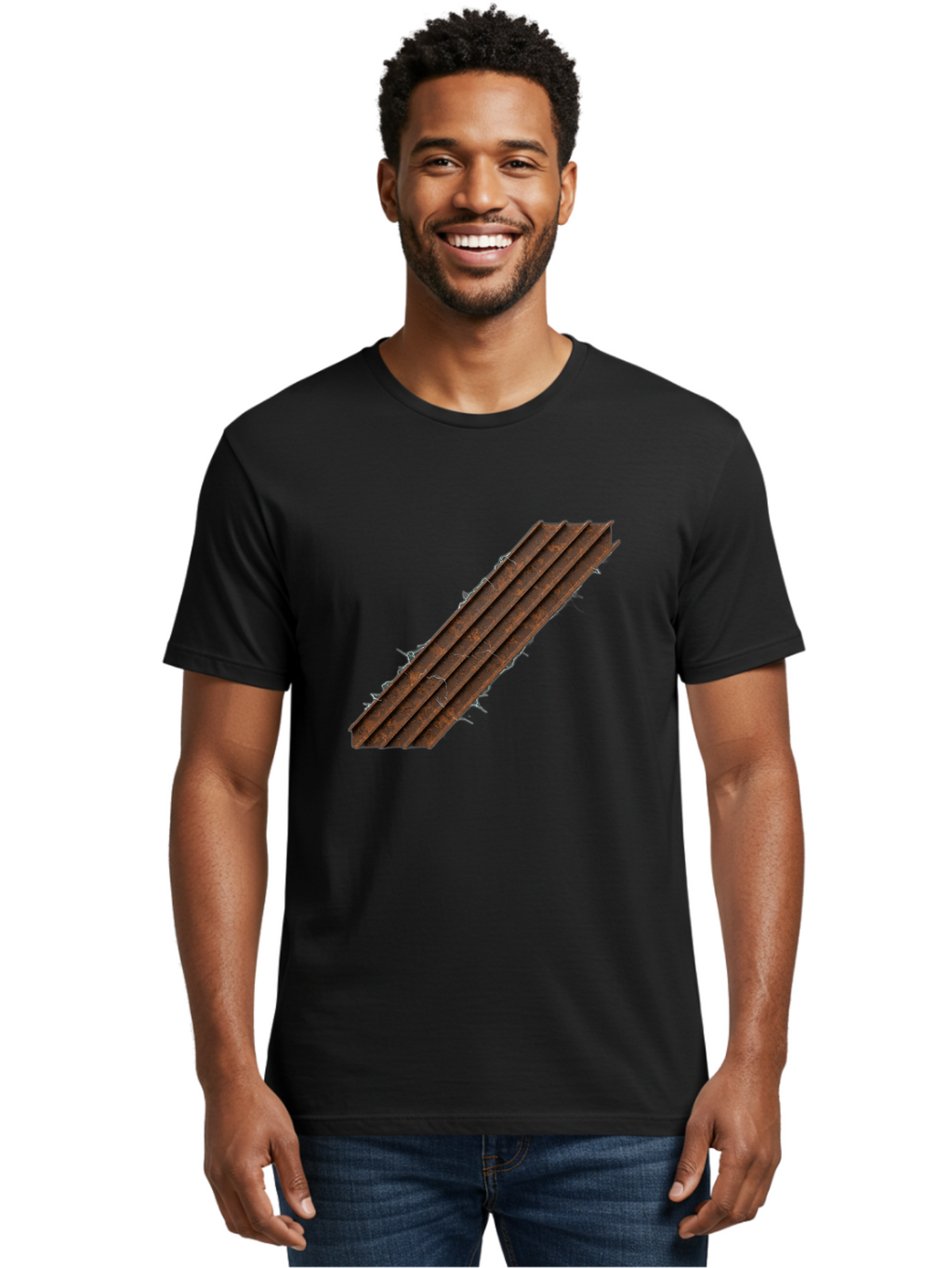 Barbed-Wire Men'S Graphic Tee, 100% Cotton, Comfortable Casual Summer Wear, Machine Washable, Vintage Camera, Old Camera, Antique Camera, Black Camera, Classic Photography, Photography Equipment, Nostalgic Device, Film Camera, Camera Art Bag160