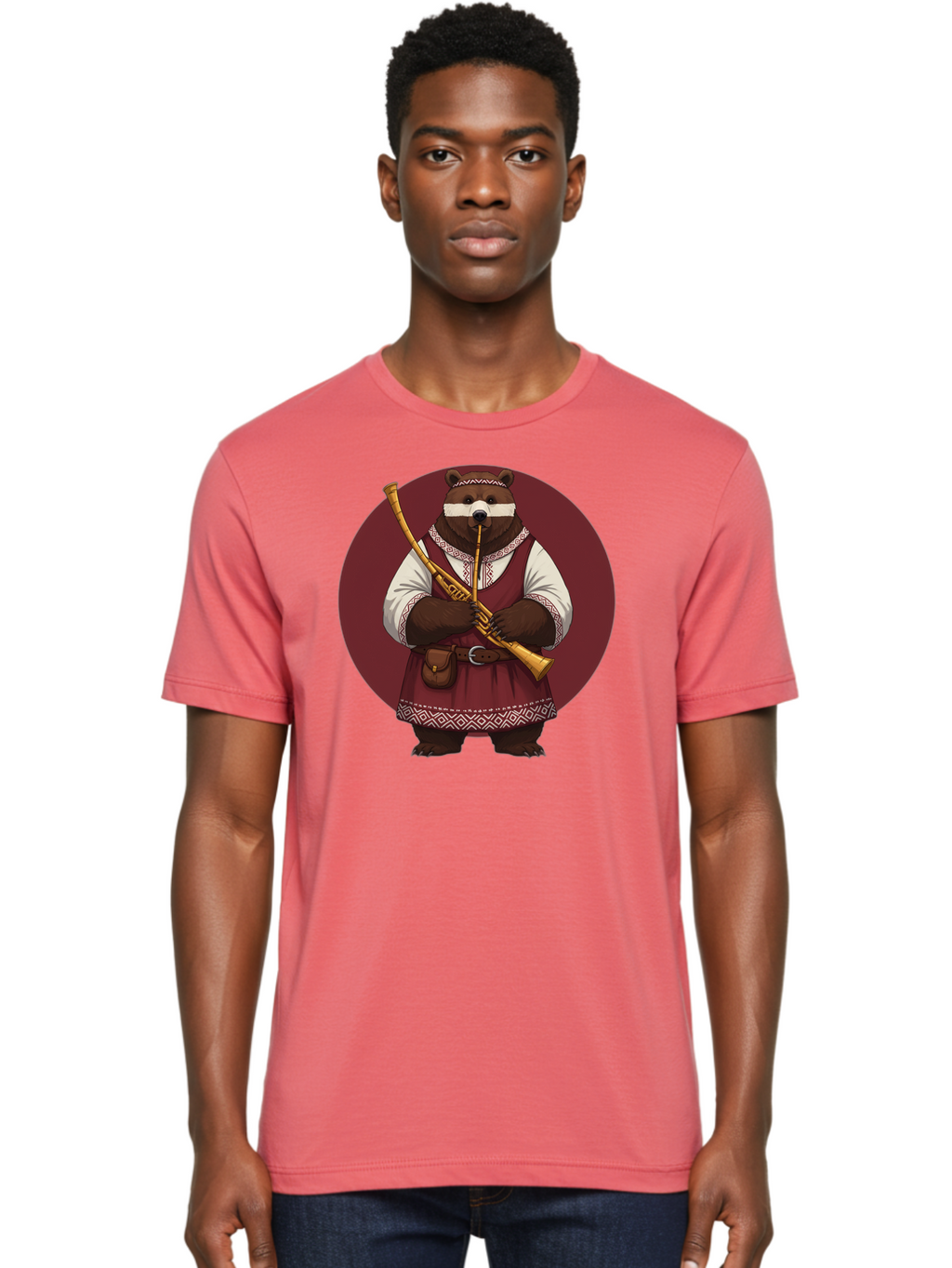 Bear-Playing-Bagpipes Men'S Graphic Tee, 100% Cotton, Comfortable Casual Summer Wear, Machine Washable, Vintage Camera, Old Camera, Antique Camera, Black Camera, Classic Photography, Photography Equipment, Nostalgic Device, Film Camera, Bag166
