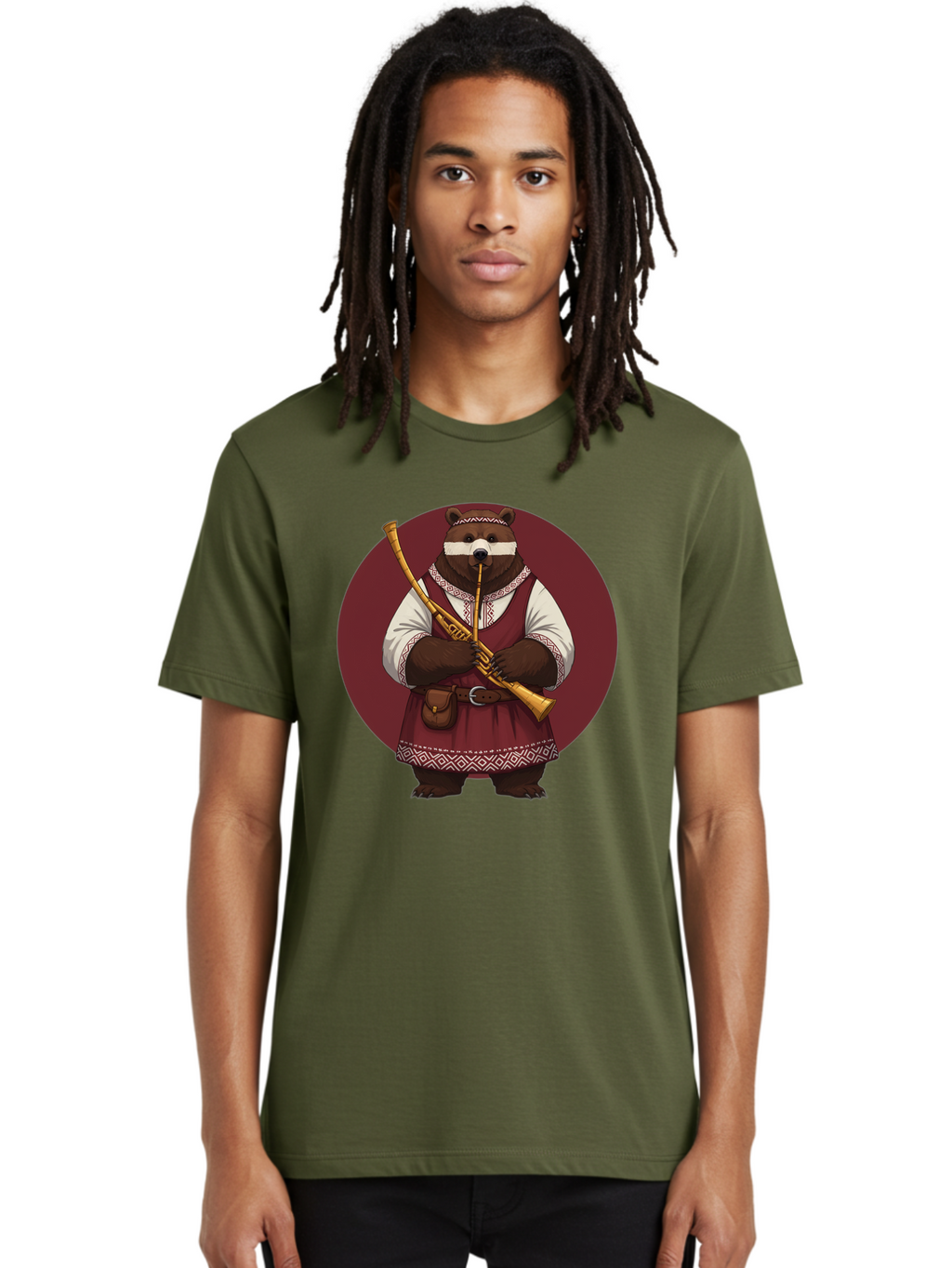Bear-Playing-Bagpipes Men'S Graphic Tee, 100% Cotton, Comfortable Casual Summer Wear, Machine Washable, Vintage Camera, Old Camera, Antique Camera, Black Camera, Classic Photography, Photography Equipment, Nostalgic Device, Film Camera, Bag166